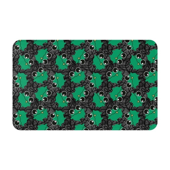 Bathroom Rugs Non Slip Washable - Cartoon Kawaii Frogs Kitchen Mats for Floor, Area Rugs for Entryway Rugs Indoor, Laundry Bathroom Room Door Rug with Rubber Backing 20x31.5in