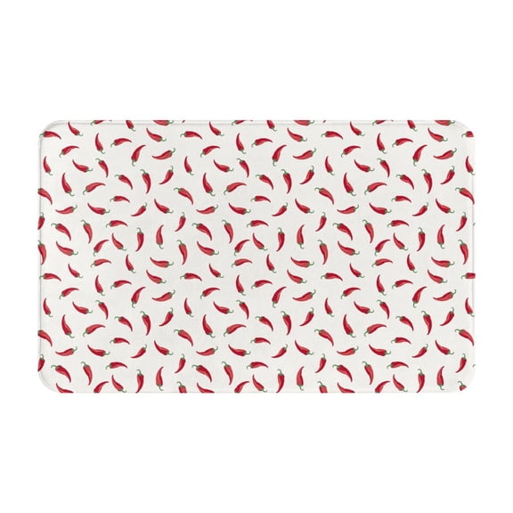 Bathroom Rugs Non Slip Washable - Chili Kitchen Mats for Floor, Area Rugs for Entryway Rugs Indoor, Laundry Bathroom Room Door Rug with Rubber Backing 20x31.5in