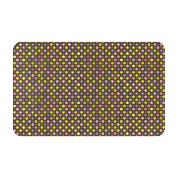 Bathroom Rugs Non Slip Washable - Colorful Circle pattern Kitchen Mats for Floor, Area Rugs for Entryway Rugs Indoor, Laundry Bathroom Room Door Rug with Rubber Backing 20x31.5in