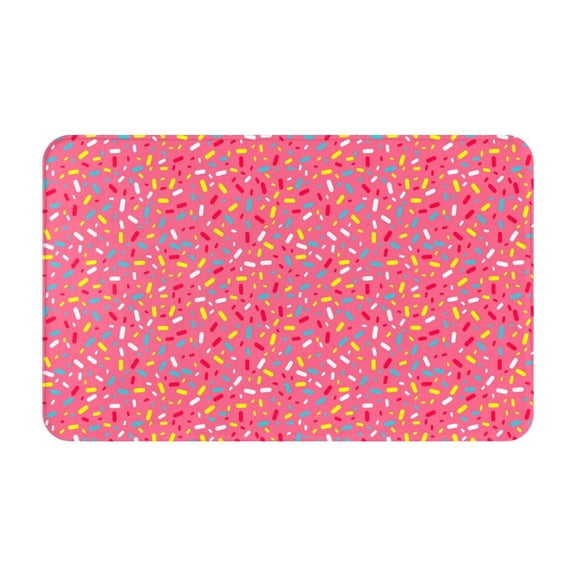 Bathroom Rugs Non Slip Washable - Colorful Sprinkles Donuts Kitchen Mats for Floor, Area Rugs for Entryway Rugs Indoor, Laundry Bathroom Room Door Rug with Rubber Backing 20x31.5in