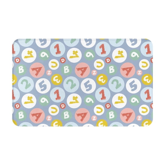 Bathroom Rugs Non Slip Washable - Colorful digital polka dots Kitchen Mats for Floor, Area Rugs for Entryway Rugs Indoor, Laundry Bathroom Room Door Rug with Rubber Backing 20x31.5in