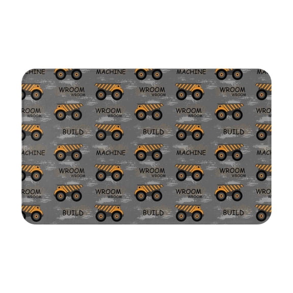 Bathroom Rugs Non Slip Washable - Construction Machines Kitchen Mats for Floor, Area Rugs for Entryway Rugs Indoor, Laundry Bathroom Room Door Rug with Rubber Backing 20x31.5in