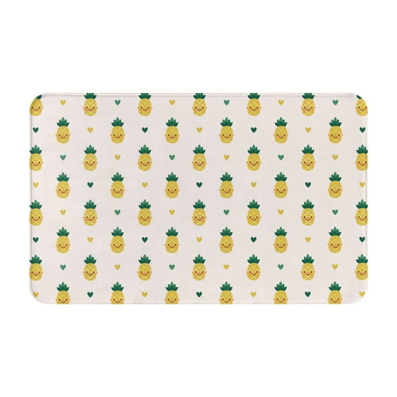 Bathroom Rugs Non Slip Washable - Cool Pineapple Love Kitchen Mats for Floor, Area Rugs for Entryway Rugs Indoor, Laundry Bathroom Room Door Rug with Rubber Backing 20x31.5in