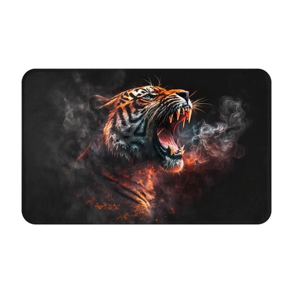 Bathroom Rugs Non Slip Washable - Cool Tiger Kitchen Mats for Floor, Area Rugs for Entryway Rugs Indoor, Laundry Bathroom Room Door Rug with Rubber Backing 20x31.5in
