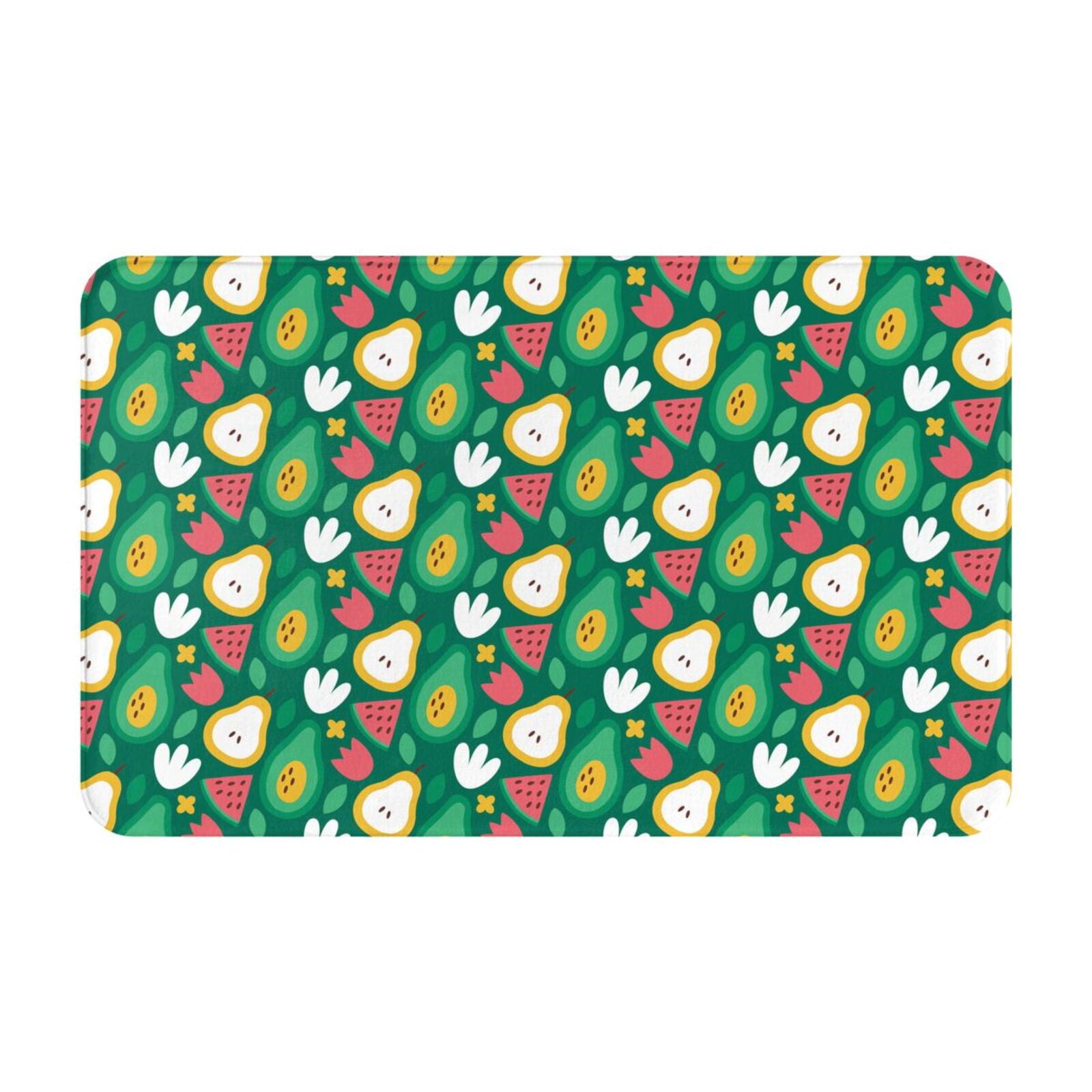 Bathroom Rugs Non Slip Washable - Cute Avocado Watermelon Flower ...