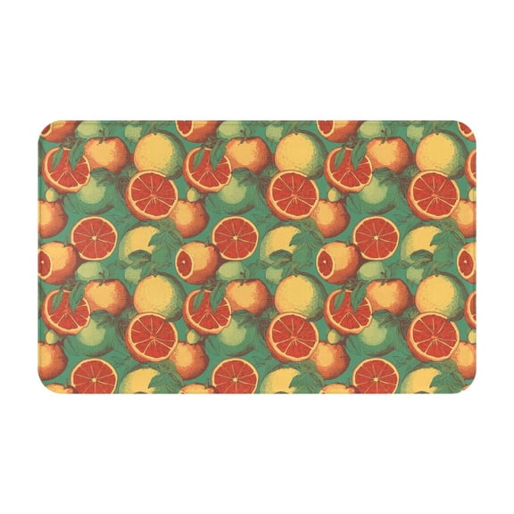 Bathroom Rugs Non Slip Washable - Cute Cerulean Orange Kitchen Mats for Floor, Area Rugs for Entryway Rugs Indoor, Laundry Bathroom Room Door Rug with Rubber Backing 20x31.5in