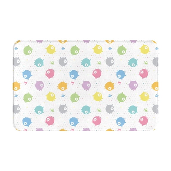 Bathroom Rugs Non Slip Washable - Cute Colorful Pig Kitchen Mats for Floor, Area Rugs for Entryway Rugs Indoor, Laundry Bathroom Room Door Rug with Rubber Backing 20x31.5in