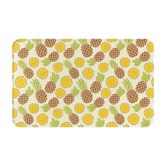 Bathroom Rugs Non Slip Washable - Cute Dark brown Pineapple Kitchen Mats for Floor, Area Rugs for Entryway Rugs Indoor, Laundry Bathroom Room Door Rug with Rubber Backing 20x31.5in