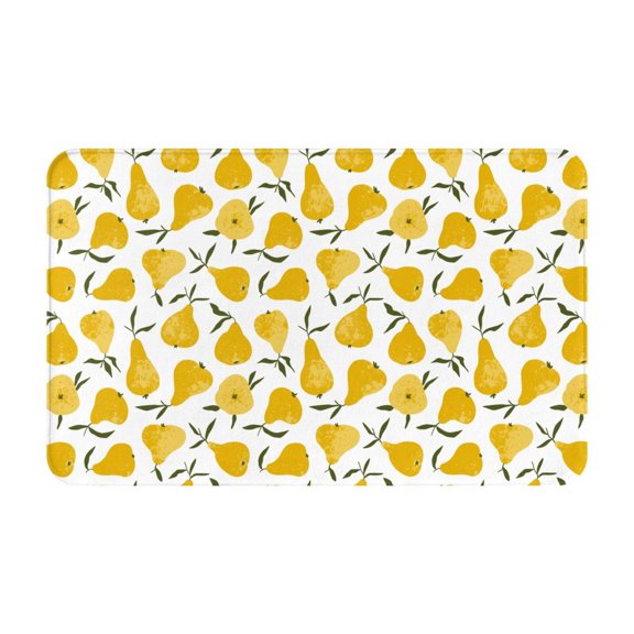 Bathroom Rugs Non Slip Washable - Cute Juicy Pear Kitchen Mats for Floor, Area Rugs for Entryway Rugs Indoor, Laundry Bathroom Room Door Rug with Rubber Backing 20x31.5in