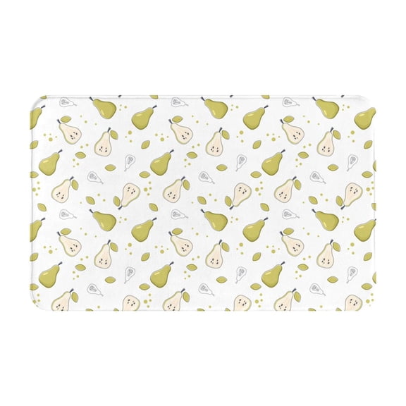 Bathroom Rugs Non Slip Washable - Cute Nature Pear Kitchen Mats for Floor, Area Rugs for Entryway Rugs Indoor, Laundry Bathroom Room Door Rug with Rubber Backing 20x31.5in
