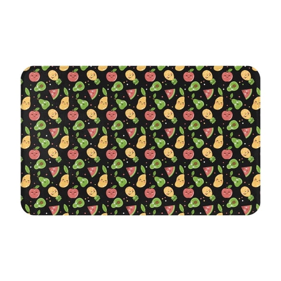 Bathroom Rugs Non Slip Washable - Cute Pear Mango Watermelon Pineapple Kitchen Mats for Floor, Area Rugs for Entryway Rugs Indoor, Laundry Bathroom Room Door Rug with Rubber Backing 20x31.5in