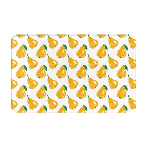Bathroom Rugs Non Slip Washable - Cute Pear Painting Kitchen Mats for Floor, Area Rugs for Entryway Rugs Indoor, Laundry Bathroom Room Door Rug with Rubber Backing 20x31.5in