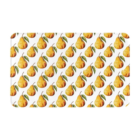 Bathroom Rugs Non Slip Washable - Cute Pear Sweet Kitchen Mats for Floor, Area Rugs for Entryway Rugs Indoor, Laundry Bathroom Room Door Rug with Rubber Backing 20x31.5in