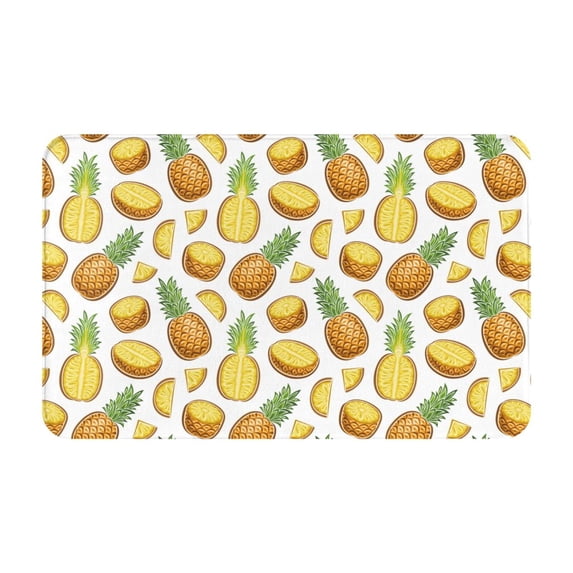 Bathroom Rugs Non Slip Washable - Cute Pineapple Fruit Kitchen Mats for Floor, Area Rugs for Entryway Rugs Indoor, Laundry Bathroom Room Door Rug with Rubber Backing 20x31.5in