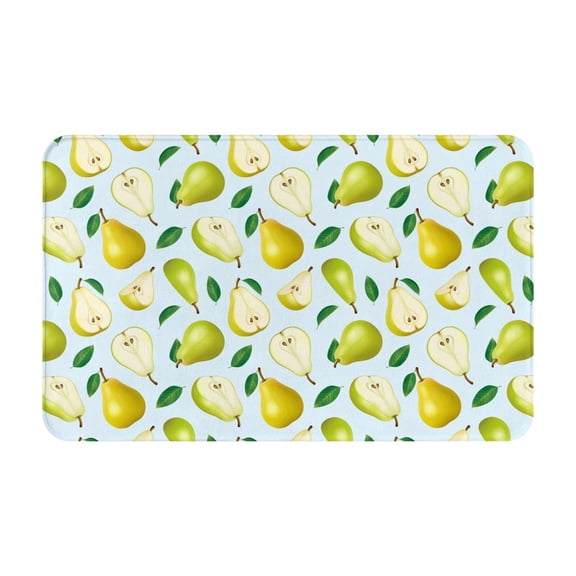 Bathroom Rugs Non Slip Washable - Cute Smooth Pear Kitchen Mats for Floor, Area Rugs for Entryway Rugs Indoor, Laundry Bathroom Room Door Rug with Rubber Backing 20x31.5in