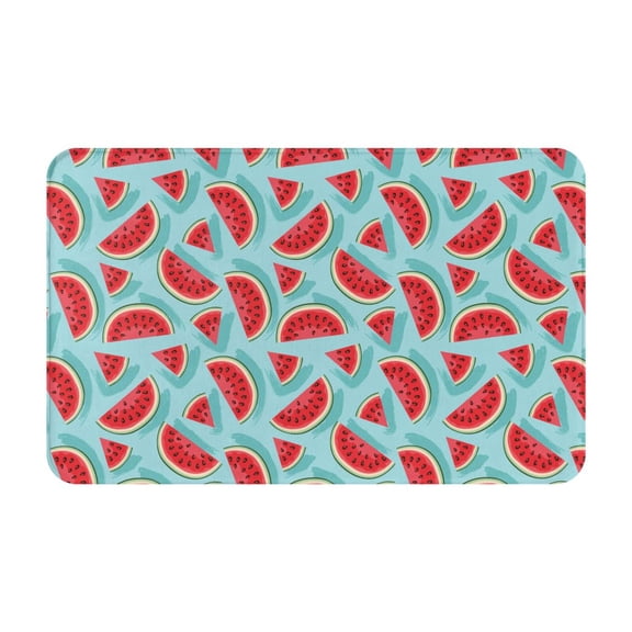 Bathroom Rugs Non Slip Washable - Cute Watermelon Sky Blue Kitchen Mats for Floor, Area Rugs for Entryway Rugs Indoor, Laundry Bathroom Room Door Rug with Rubber Backing 20x31.5in