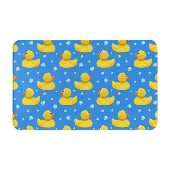Bathroom Rugs Non Slip Washable - Cute Yellow Rubber Ducks Kitchen Mats for Floor, Area Rugs for Entryway Rugs Indoor, Laundry Bathroom Room Door Rug with Rubber Backing 20x31.5in