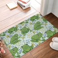 Bathroom Rugs Non Slip Washable, Cute frogs funny Water Absorbing Bath
