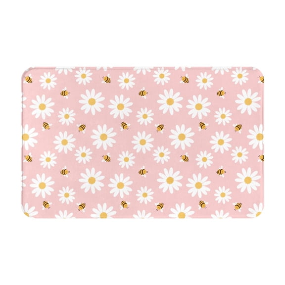 Bathroom Rugs Non Slip Washable - Daisy and bee Kitchen Mats for Floor, Area Rugs for Entryway Rugs Indoor, Laundry Bathroom Room Door Rug with Rubber Backing 20x31.5in