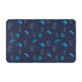 thumbnail image 1 of Bathroom Rugs Non Slip Washable - Deep Blue Coral Jellyfish Kitchen Mats for Floor, Area Rugs for Entryway Rugs Indoor, Laundry Bathroom Room Door Rug with Rubber Backing 20x31.5in, 1 of 8