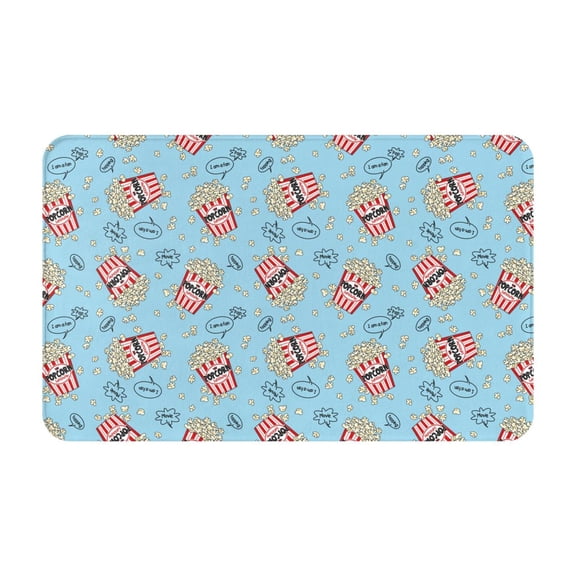 Bathroom Rugs Non Slip Washable - Delicious Popcorn Kitchen Mats for Floor, Area Rugs for Entryway Rugs Indoor, Laundry Bathroom Room Door Rug with Rubber Backing 20x31.5in