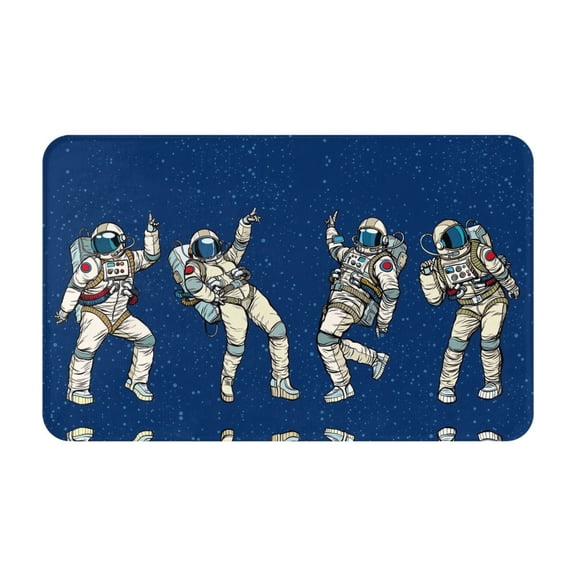 Bathroom Rugs Non Slip Washable - Astronaut Dancing Kitchen Mats for Floor, Area Rugs for Entryway Rugs Indoor, Laundry Bathroom Room Door Rug with Rubber Backing 20x31.5in