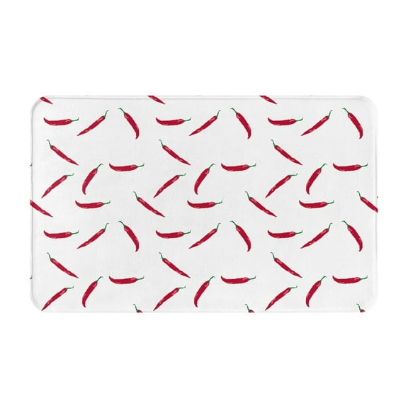 Bathroom Rugs Non Slip Washable - Dried chili pepper Kitchen Mats for Floor, Area Rugs for Entryway Rugs Indoor, Laundry Bathroom Room Door Rug with Rubber Backing 20x31.5in
