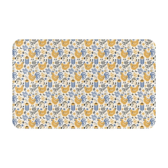 Bathroom Rugs Non Slip Washable - Eclectic Cute Chicken Eggs Kitchen Mats for Floor, Area Rugs for Entryway Rugs Indoor, Laundry Bathroom Room Door Rug with Rubber Backing 20x31.5in