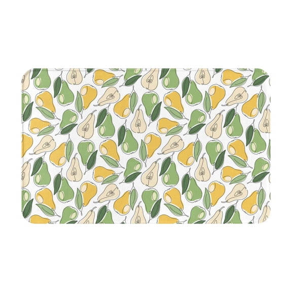 Bathroom Rugs Non Slip Washable - Fruit Pears Kitchen Mats for Floor, Area Rugs for Entryway Rugs Indoor, Laundry Bathroom Room Door Rug with Rubber Backing 20x31.5in