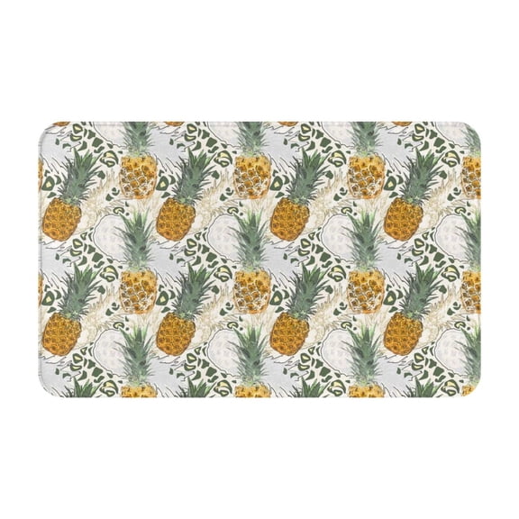 Bathroom Rugs Non Slip Washable - Fruit Pineapples Kitchen Mats for Floor, Area Rugs for Entryway Rugs Indoor, Laundry Bathroom Room Door Rug with Rubber Backing 20x31.5in
