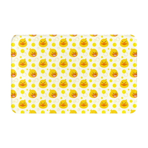 Bathroom Rugs Non Slip Washable - Funny Smiling Cute Duck Bubble Kitchen Mats for Floor, Area Rugs for Entryway Rugs Indoor, Laundry Bathroom Room Door Rug with Rubber Backing 20x31.5in