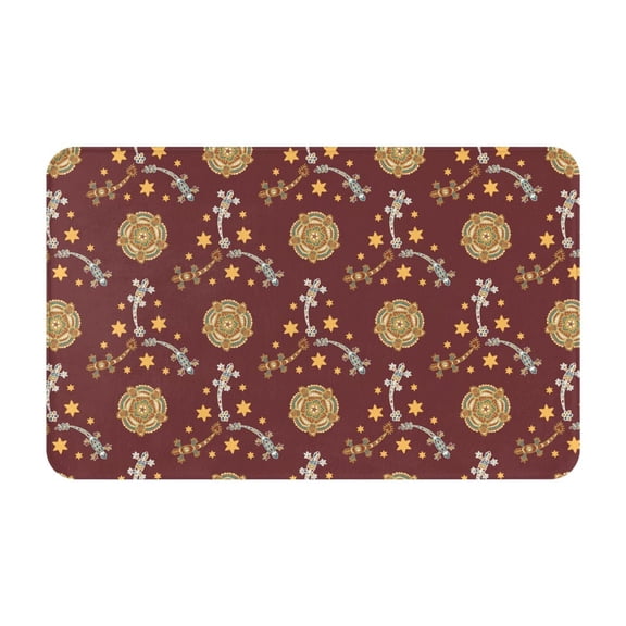 Bathroom Rugs Non Slip Washable - Geometric Lizard Gecko Colorful_B Kitchen Mats for Floor, Area Rugs for Entryway Rugs Indoor, Laundry Bathroom Room Door Rug with Rubber Backing 20x31.5in