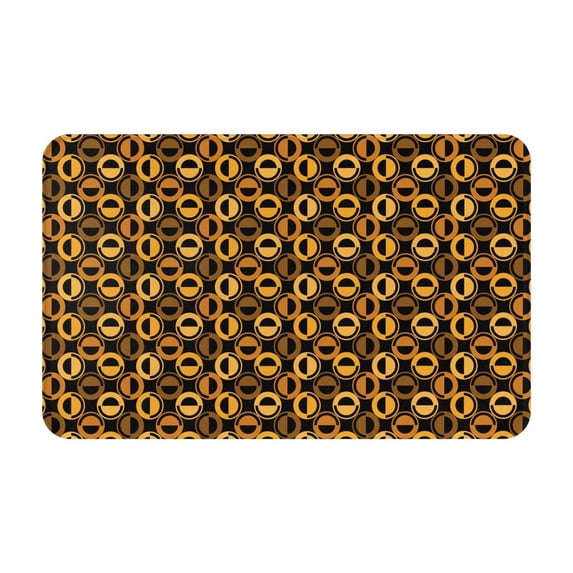 Bathroom Rugs Non Slip Washable - Gold dot circles pattern Kitchen Mats ...