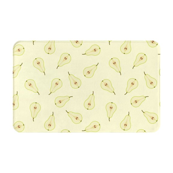 Bathroom Rugs Non Slip Washable - Green Pears Kitchen Mats for Floor, Area Rugs for Entryway Rugs Indoor, Laundry Bathroom Room Door Rug with Rubber Backing 20x31.5in