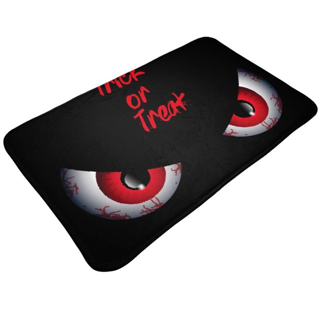 Bathroom Rugs Non Slip Washable Happy Halloween2 Kitchen Mats for