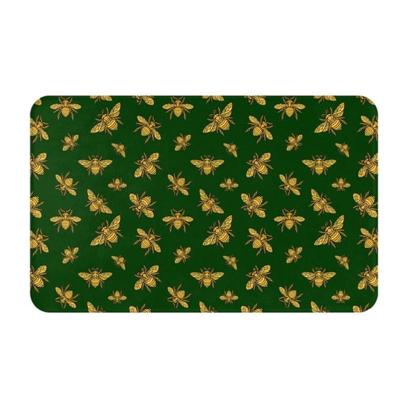 Bathroom Rugs Non Slip Washable - Hohey Bee Kitchen Mats for Floor, Area Rugs for Entryway Rugs Indoor, Laundry Bathroom Room Door Rug with Rubber Backing 20x31.5in