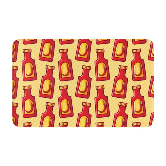 Bathroom Rugs Non Slip Washable - Hot Chili Kitchen Mats for Floor, Area Rugs for Entryway Rugs Indoor, Laundry Bathroom Room Door Rug with Rubber Backing 20x31.5in
