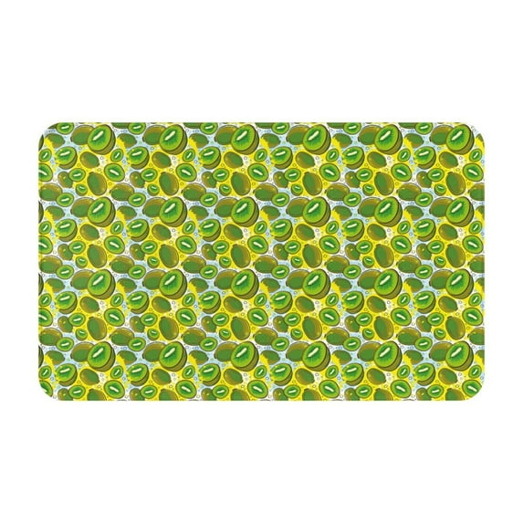 Bathroom Rugs Non Slip Washable - Kiwi Fruits Summer Kitchen Mats for Floor, Area Rugs for Entryway Rugs Indoor, Laundry Bathroom Room Door Rug with Rubber Backing 20x31.5in
