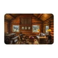 thumbnail image 1 of Bathroom Rugs Non Slip Washable - Log Cabin Inside Kitchen Mats for Floor, Area Rugs for Entryway Rugs Indoor, Laundry Bathroom Room Door Rug with Rubber Backing 20x31.5in, 1 of 8