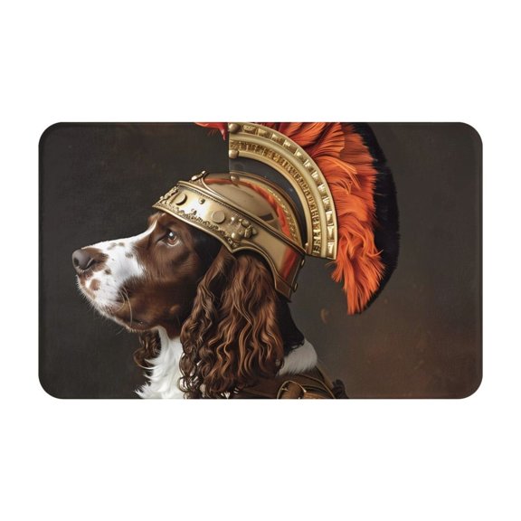 Bathroom Rugs Non Slip Washable - Medieval Knight Dog Kitchen Mats for Floor, Area Rugs for Entryway Rugs Indoor, Laundry Bathroom Room Door Rug with Rubber Backing 20x31.5in