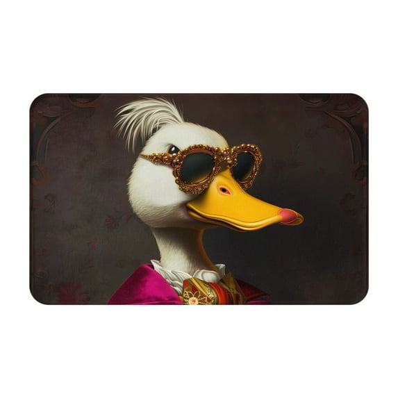 Bathroom Rugs Non Slip Washable - Noble Style Duck Kitchen Mats for Floor, Area Rugs for Entryway Rugs Indoor, Laundry Bathroom Room Door Rug with Rubber Backing 20x31.5in