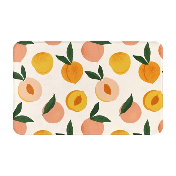 Bathroom Rugs Non Slip Washable - Peach1 Kitchen Mats for Floor, Area Rugs for Entryway Rugs Indoor, Laundry Bathroom Room Door Rug with Rubber Backing 20x31.5in