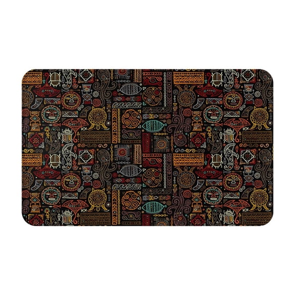 Bathroom Rugs Non Slip Washable - Polynesian Turtles Kitchen Mats for Floor, Area Rugs for Entryway Rugs Indoor, Laundry Bathroom Room Door Rug with Rubber Backing 20x31.5in