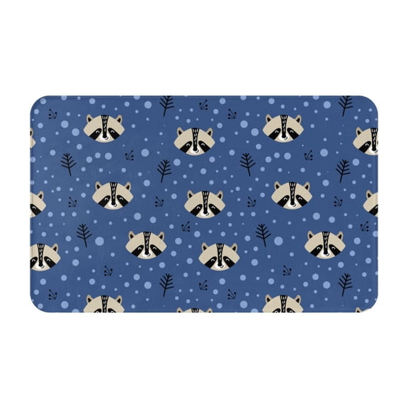 Bathroom Rugs Non Slip Washable - Raccoon blue point Kitchen Mats for Floor, Area Rugs for Entryway Rugs Indoor, Laundry Bathroom Room Door Rug with Rubber Backing 20x31.5in