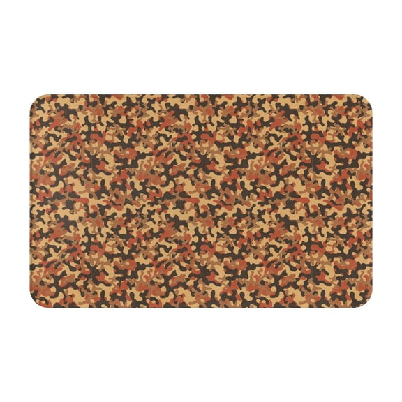 Bathroom Rugs Non Slip Washable - Red Black Camouflage Kitchen Mats for Floor, Area Rugs for Entryway Rugs Indoor, Laundry Bathroom Room Door Rug with Rubber Backing 20x31.5in