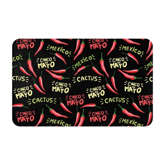 Bathroom Rugs Non Slip Washable - Red Chili Kitchen Mats for Floor, Area Rugs for Entryway Rugs Indoor, Laundry Bathroom Room Door Rug with Rubber Backing 20x31.5in