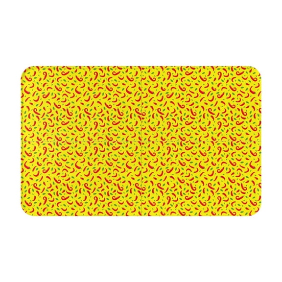 Bathroom Rugs Non Slip Washable - Red Hot Chilly Kitchen Mats for Floor, Area Rugs for Entryway Rugs Indoor, Laundry Bathroom Room Door Rug with Rubber Backing 20x31.5in
