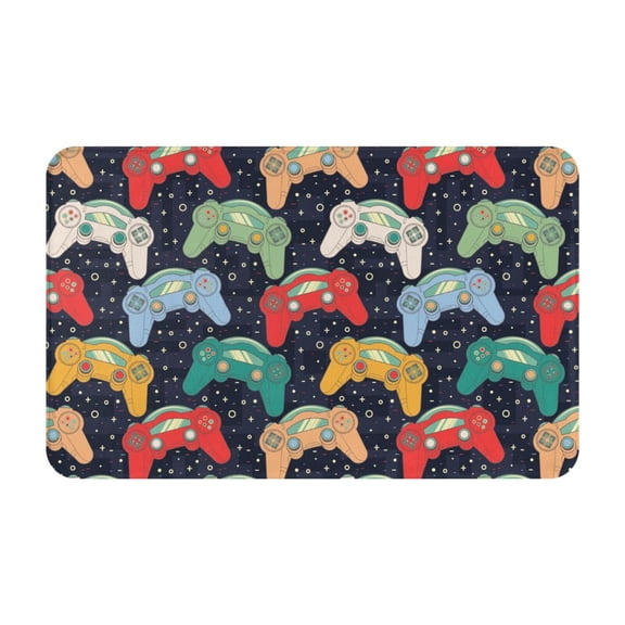 Bathroom Rugs Non Slip Washable - Retro Video Game Kitchen Mats for Floor, Area Rugs for Entryway Rugs Indoor, Laundry Bathroom Room Door Rug with Rubber Backing 20x31.5in