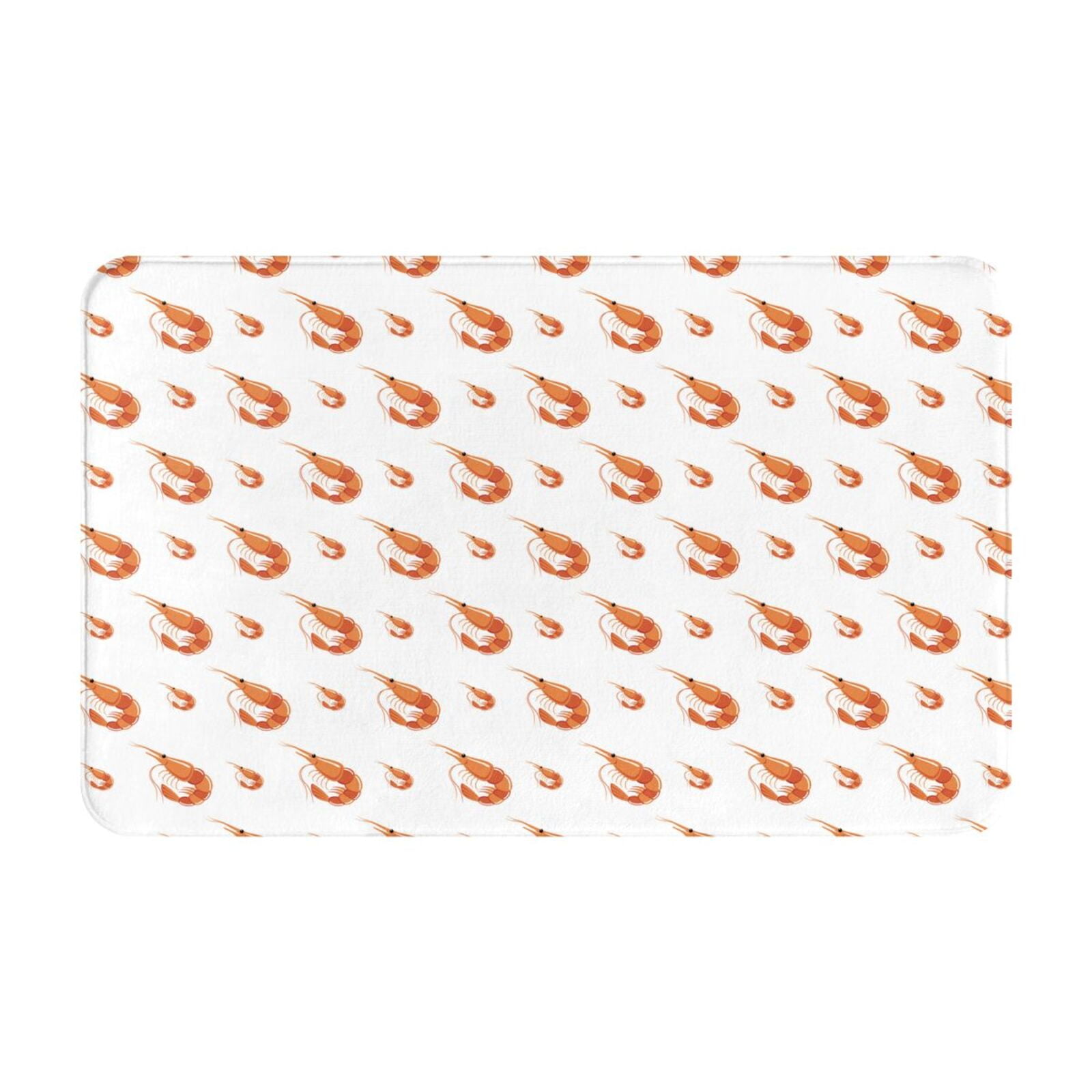 Bathroom Rugs Non Slip Washable Shrimp No.901 Kitchen Mats for Floor