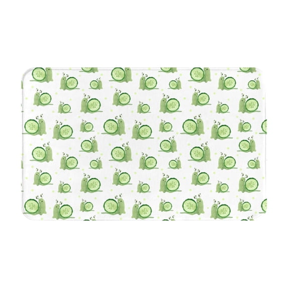 Bathroom Rugs Non Slip Washable - Snails cucumber slices Kitchen Mats for Floor, Area Rugs for Entryway Rugs Indoor, Laundry Bathroom Room Door Rug with Rubber Backing 20x31.5in